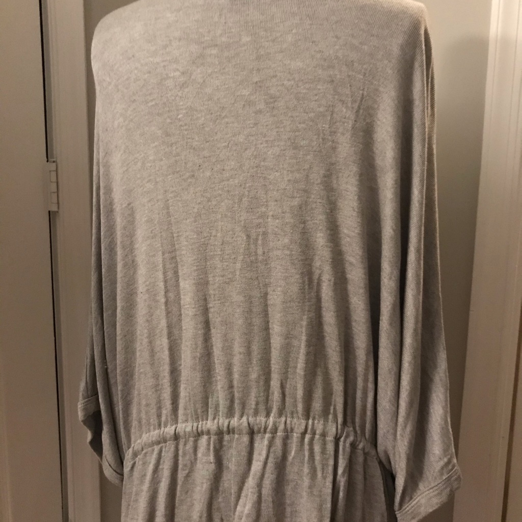 Gray Drawstring Top